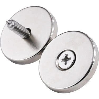 2 Adet 25x10/5x5,5 mm Neodyum Mıknatıs Havşa Delikli Magnet Vida Atılabilir N35 Nikel Paslanmaz