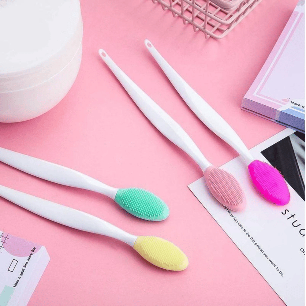 2 Adet Dudak Fırçası Peeling Etkili Gözenek Siyah Nokta Temizleyici Akne Giderici Çift Yönlü Fırça Bx40