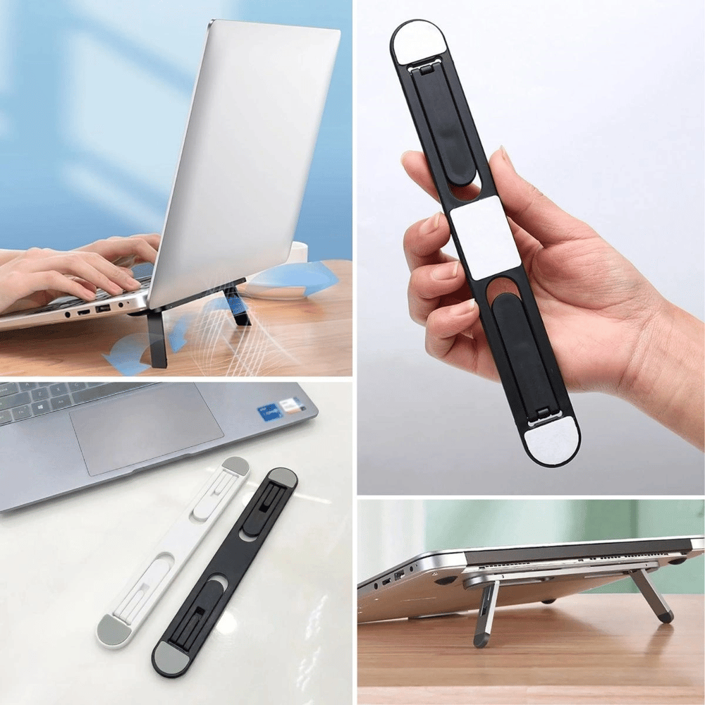 2 Kademeli Katlanabilir Laptop Standı – Kendiliğinden Güçlü Yapışkanlı, Ergonomik tablet Yükseltici Bx40