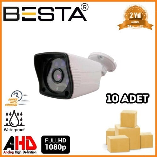 2 MP 1080P 6 ATOM LED Bullet AHD Güvenlik Kamerası 10 Adet Koli