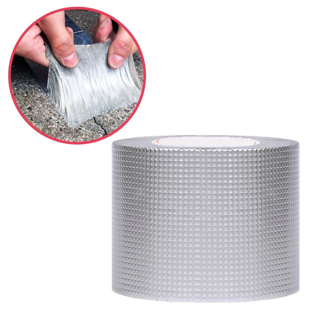 2 Mt Yüksek Sıcaklık Dayanan Su Geçirmez Çatı Duvar Çatlak Onarıcı Yapışkan Bant Folyo 5 Cm Bx40