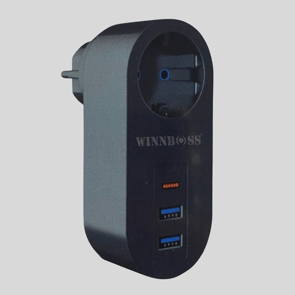 2 Usb,1 Type-c Girişli 1'li Çocuk Korumalı,ısıya Karşı Dayanıklı 2500watt Termal Akım Korumalı Priz Bx40