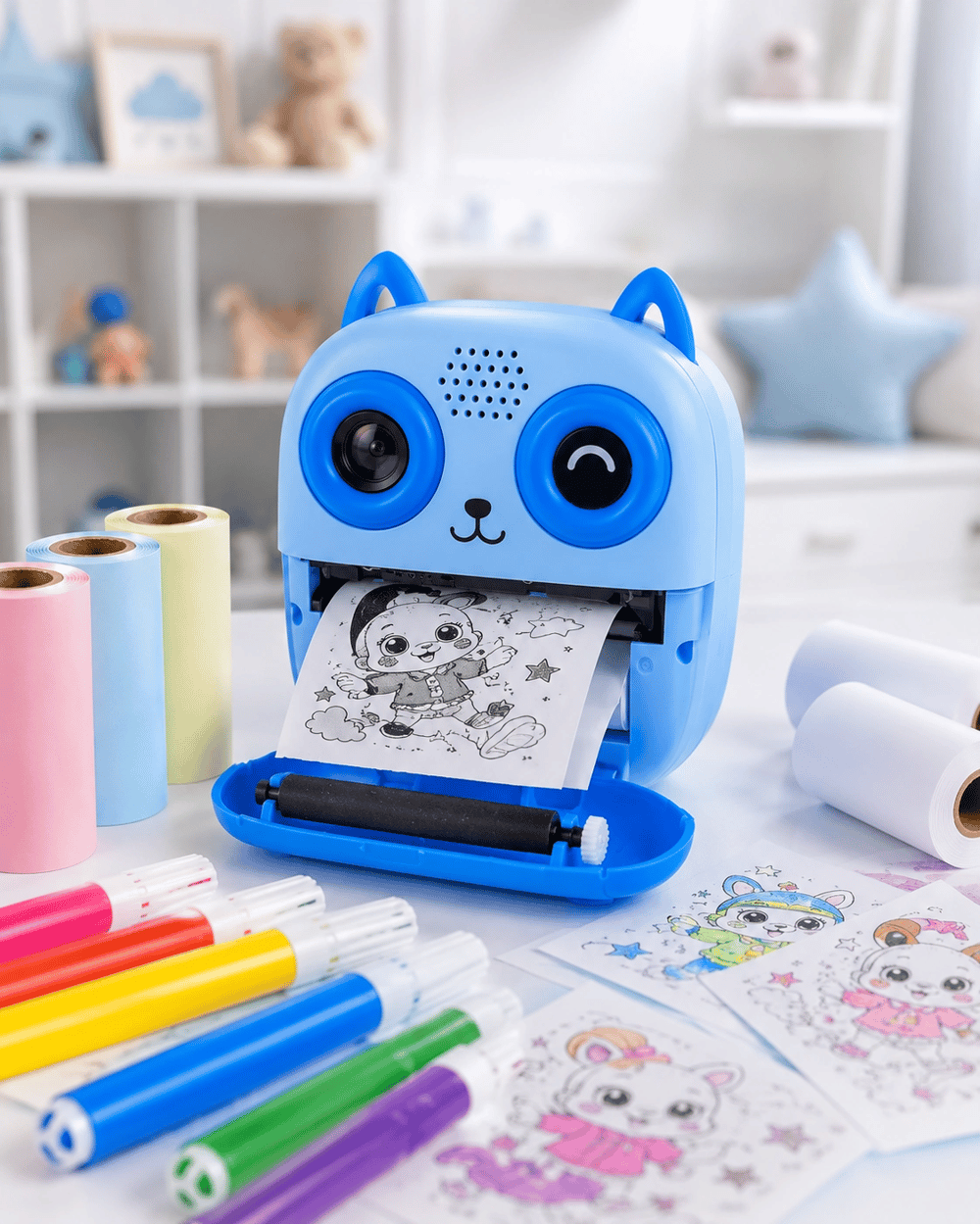 2.4 IPS Ekranlı Çocuk Fotoğraf Makinesi HD Çekim ve Anında Baskı Keyfi