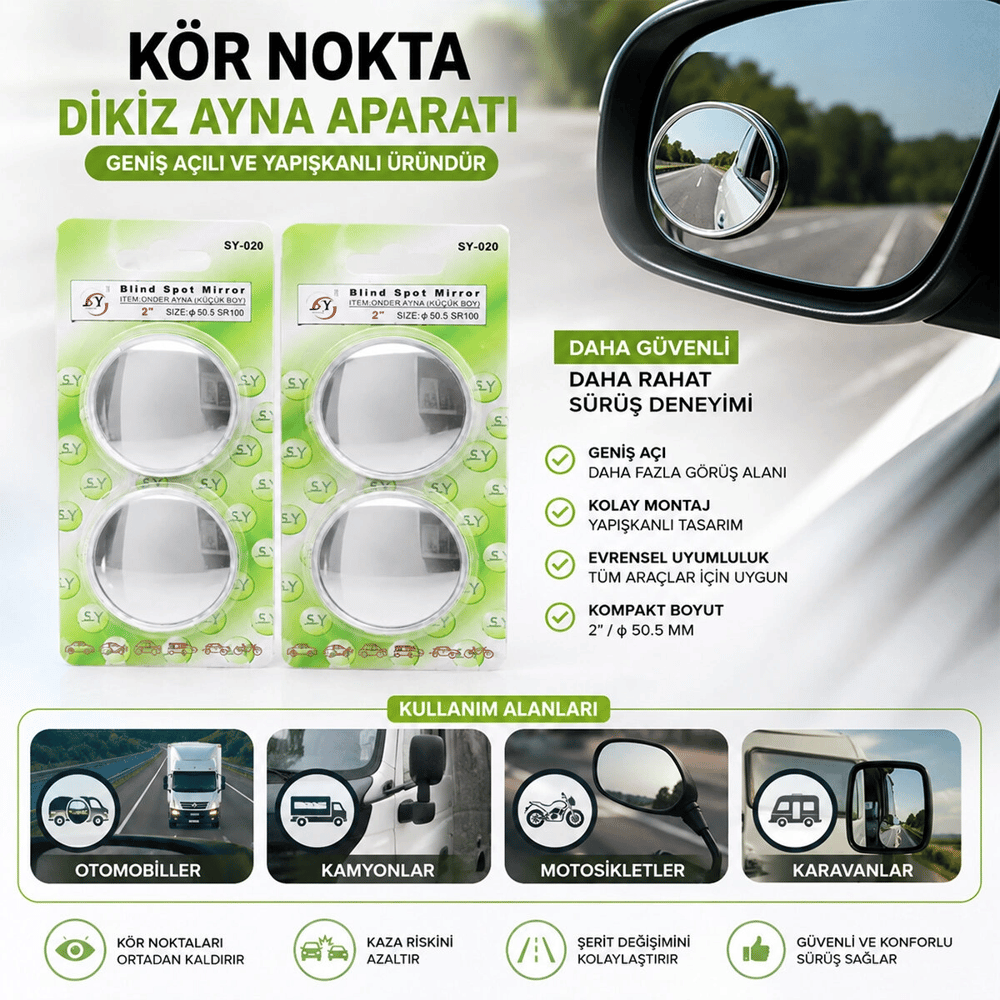 20 Adet Kör Nokta Dikiz Ayna Aparatı Bx40