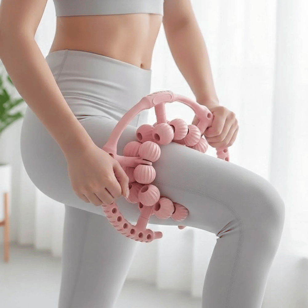 20 Tekerlekli Ayarlanabilir Bacak Ve Kol Masaj Aleti – 360° Tam Daire Derin Doku Kas Ve Lenfatik Masaj Silindiri Bx40