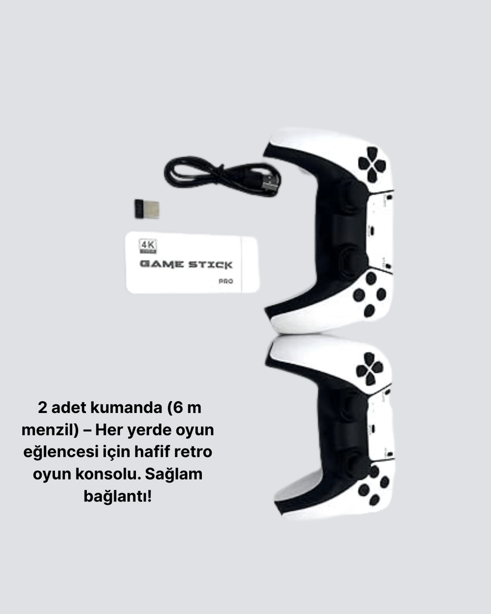 20.000 Yüklü Oyunlu Kablosuz Retro Oyun Konsolu 4K Destekli
