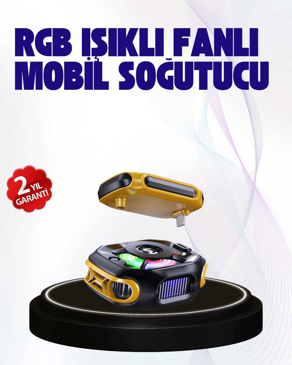 2000mAh Bataryalı Kablosuz Taşınabilir Cihaz Soğutucu