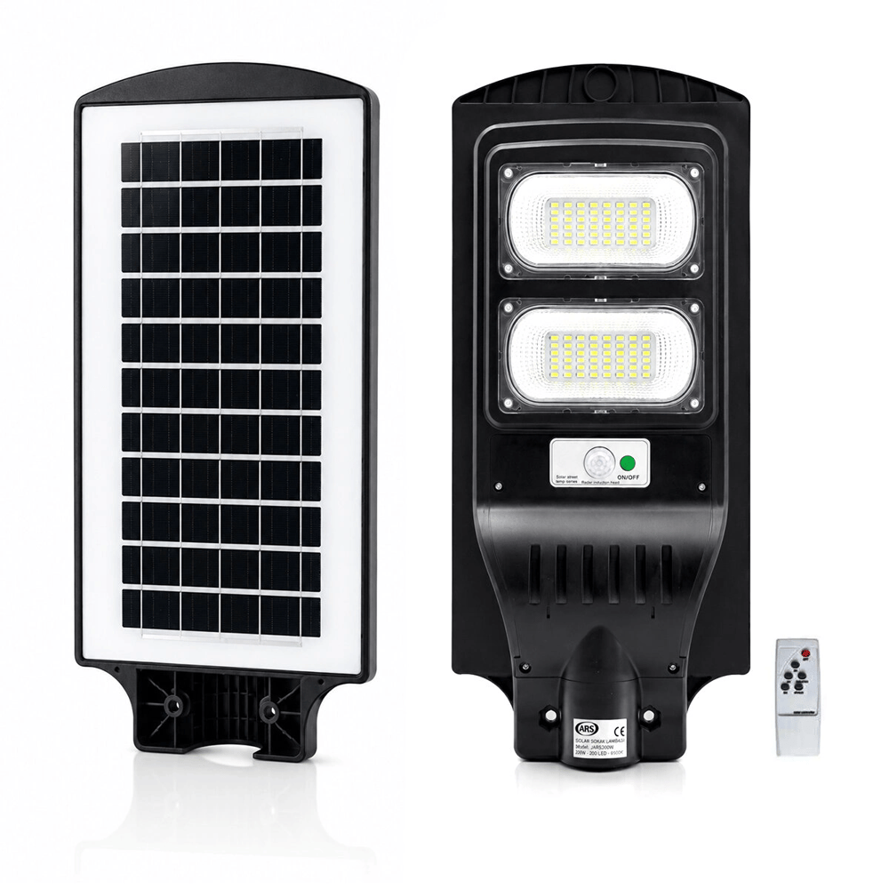 200w - 6500k Solar - Güneş Enerjili Sokak Lambası - Armatür Sensörlü Bahçe-balkon-sokak Ars-348965 Bx40
