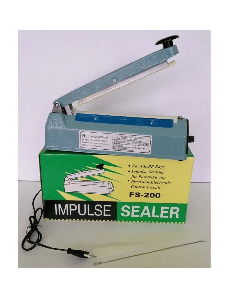 20cm  Metal Gövde Poşet Ağzı Yapıştırma Kapatma Makinası Fs-200 Bx40