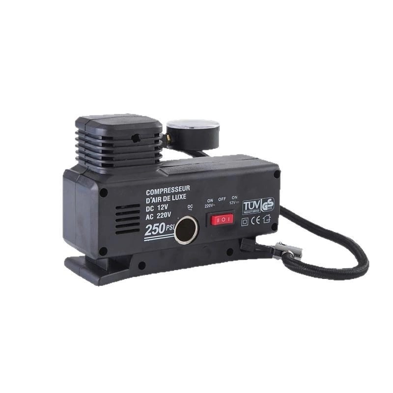 220v Ile 12v Oto Elektriği Çalışan Hava Lastik Şişirme Kompresörü 250 Psı Çok Amaçlı Yol Yardımı