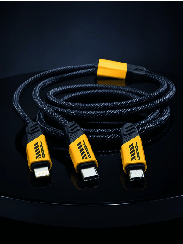 240W 3ü 1 Arada Hızlı Şarj Kablosu USB Type-C Lightning Micro USB