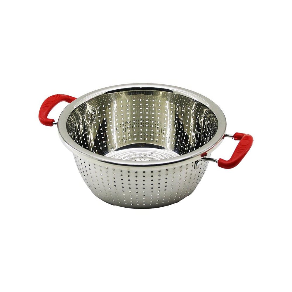 24CM PLASTİK KULPLU ÇELİK SEPET METAL SÜZGEÇ (3936)