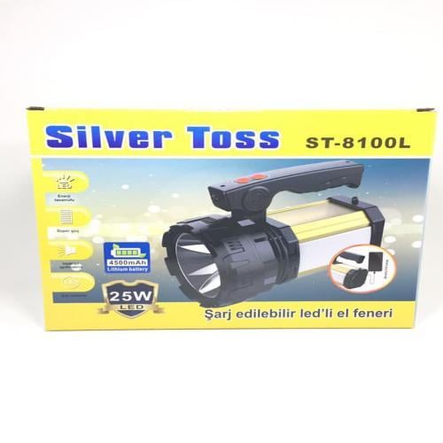 25w Şarj Edilebilir Ledli El Feneri Usb Çıkışlı (3936)