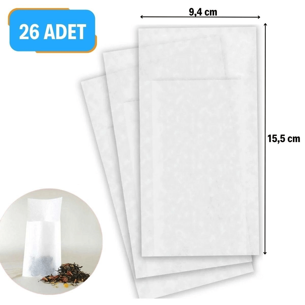 26 Adet Pratik Kullan At Çay,bitki Çayı,filtre Kahve Demleme Poşeti Süzgeci Bx40