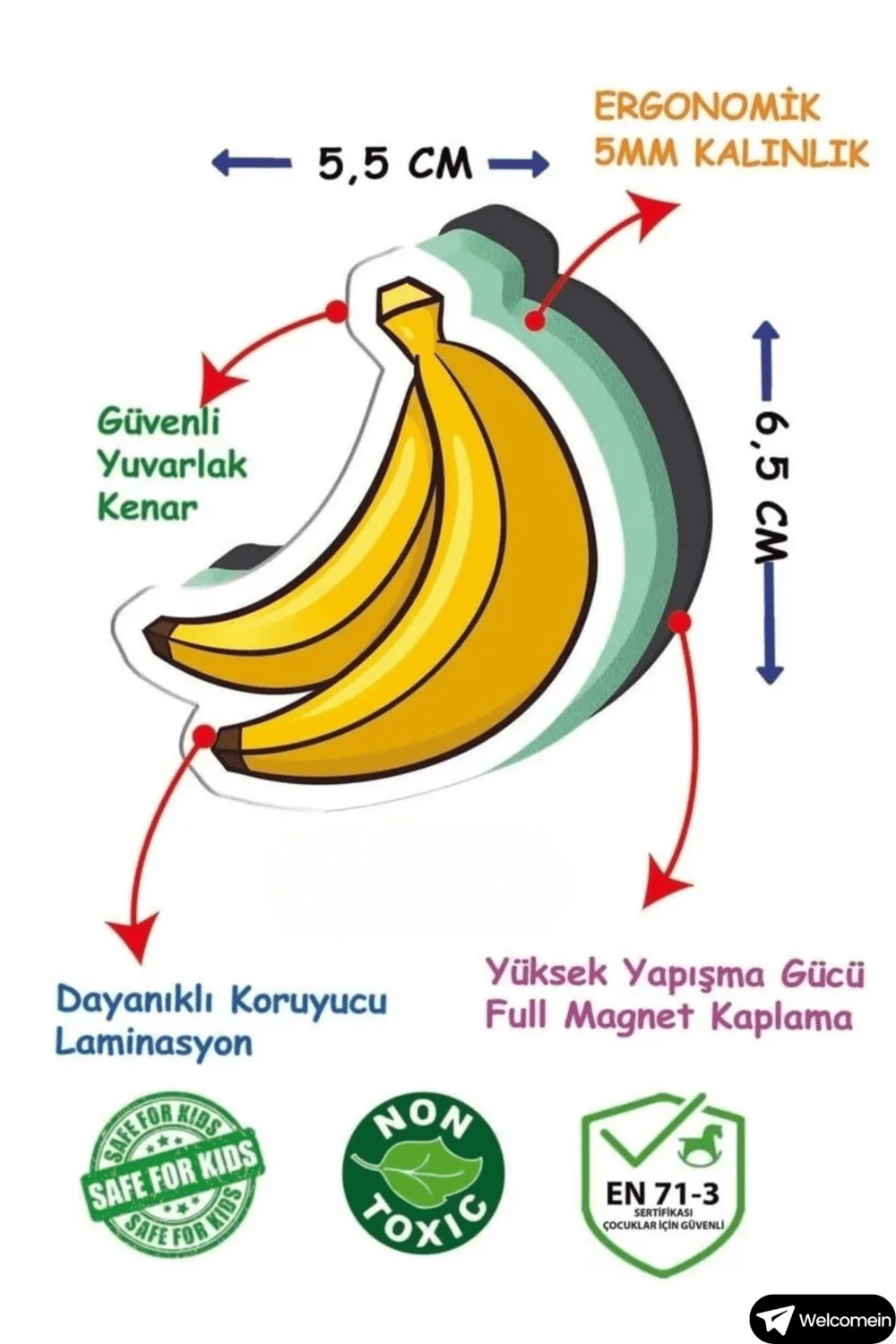 26 Parça Manyetik Meyve Sebze Seti – Çocuklar İçin Eğitici Mıknatıslı Oyuncak