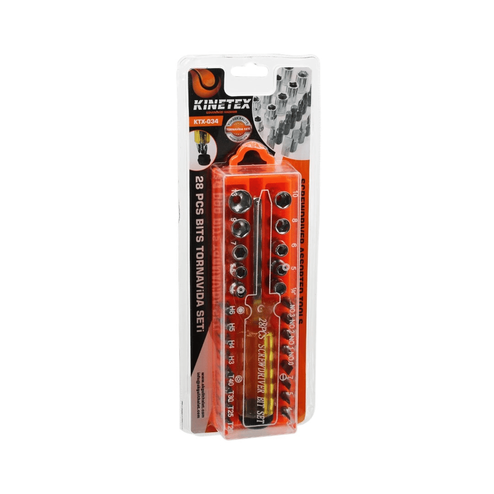 28 Pcs - Çıkar Tak Tornavida Bits Seti Bx40