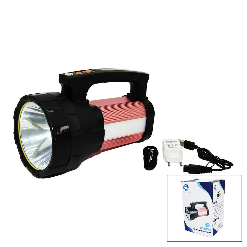 2İN1 15W COB LED - 28LED ŞARJLI EL FENERİ - PROJEKTÖR1000MT- POWERBANK - SU GEÇİRMEZ (3936)