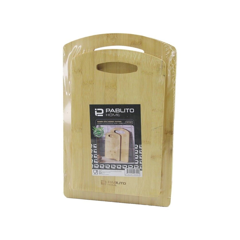 2PCS SET  AHŞAP BAMBU KESİM PANOSU - KESME TAHTASI  18X28X1CM--22X32X1CM (3936)