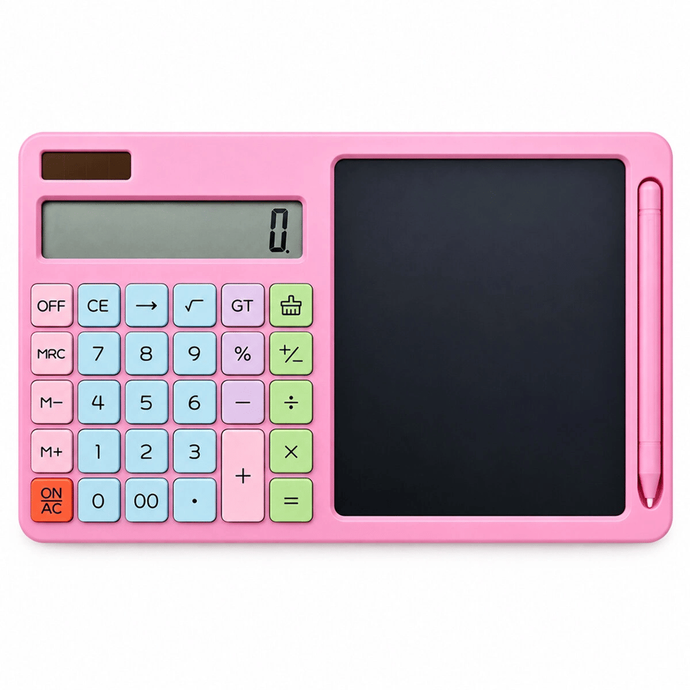 2ın1 Pilli Hesap Makinesi - Dijital Çizim Yazı Tablet Tahta Krd-8120 Bx40