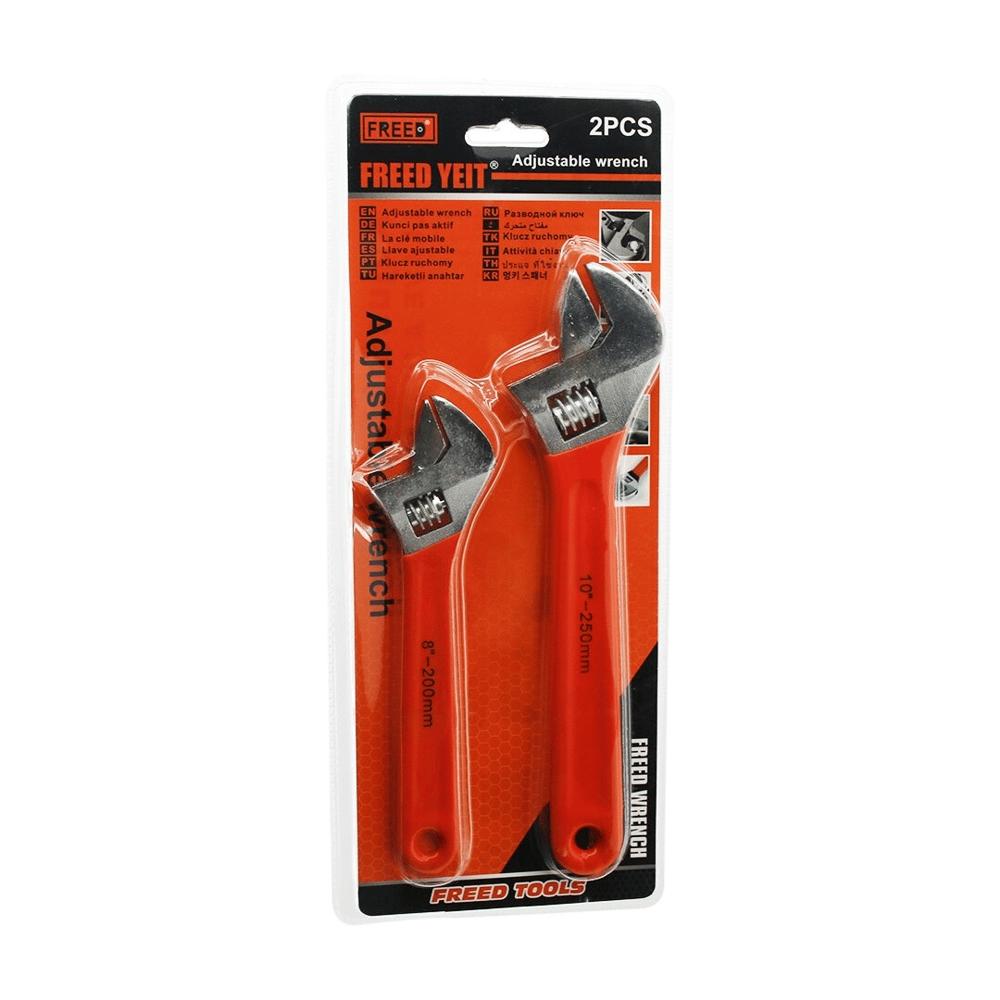 2pcs Set   8 İnç-200mm - 10 İnç-250mm  Kurbağacık Anahtar Seti Bx40
