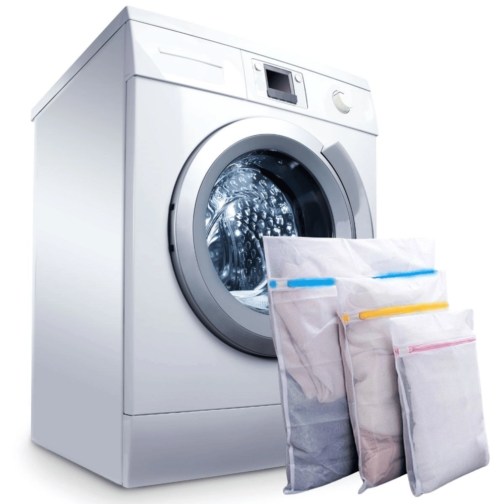 3 Adet Çamaşır Yıkama Filesi Renkli Fermuarlı 3 Boy Bx40