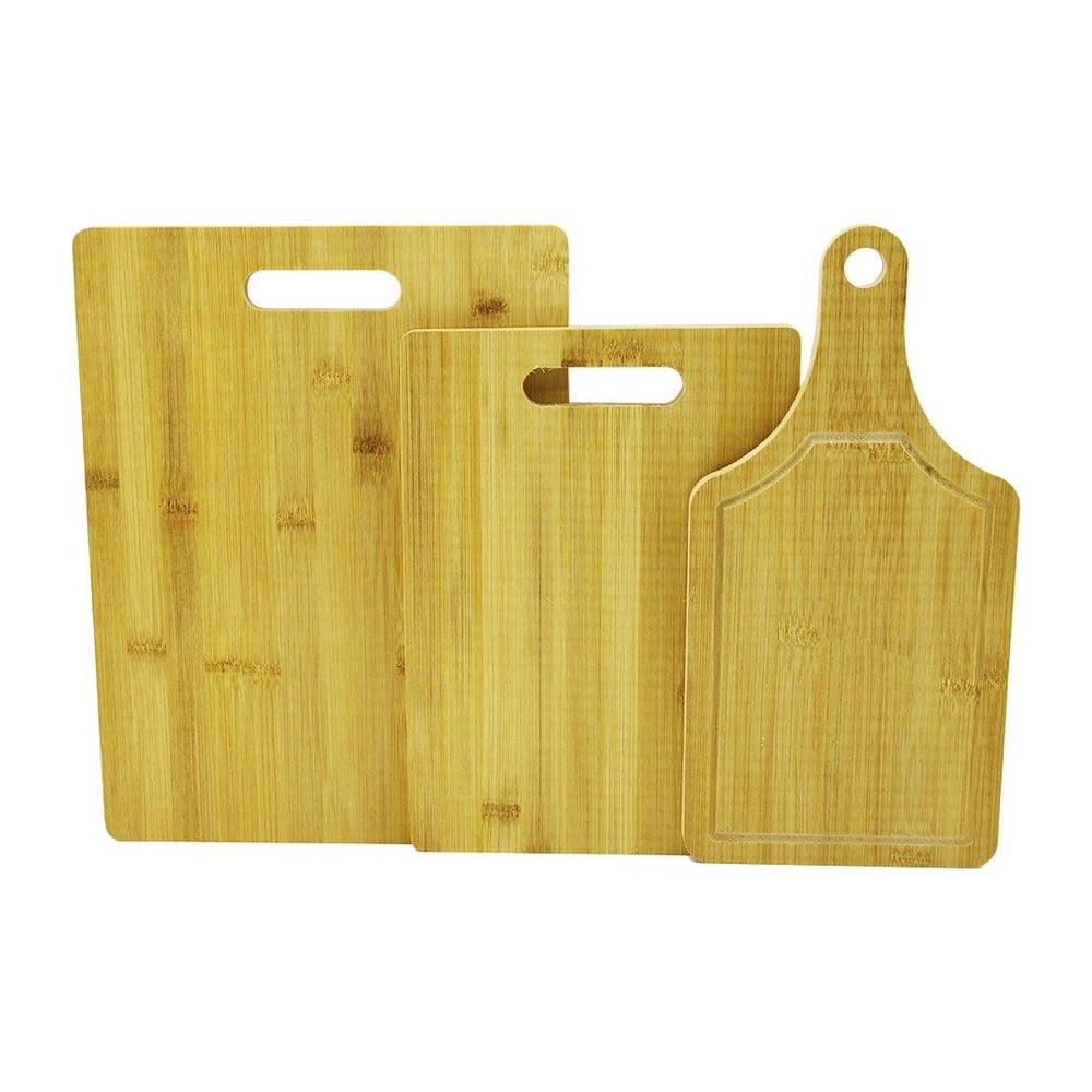 3 BOY SET AHŞAP BAMBU KESİM PANOSU 16X22 - 20X28 - 25X33CM (3936)