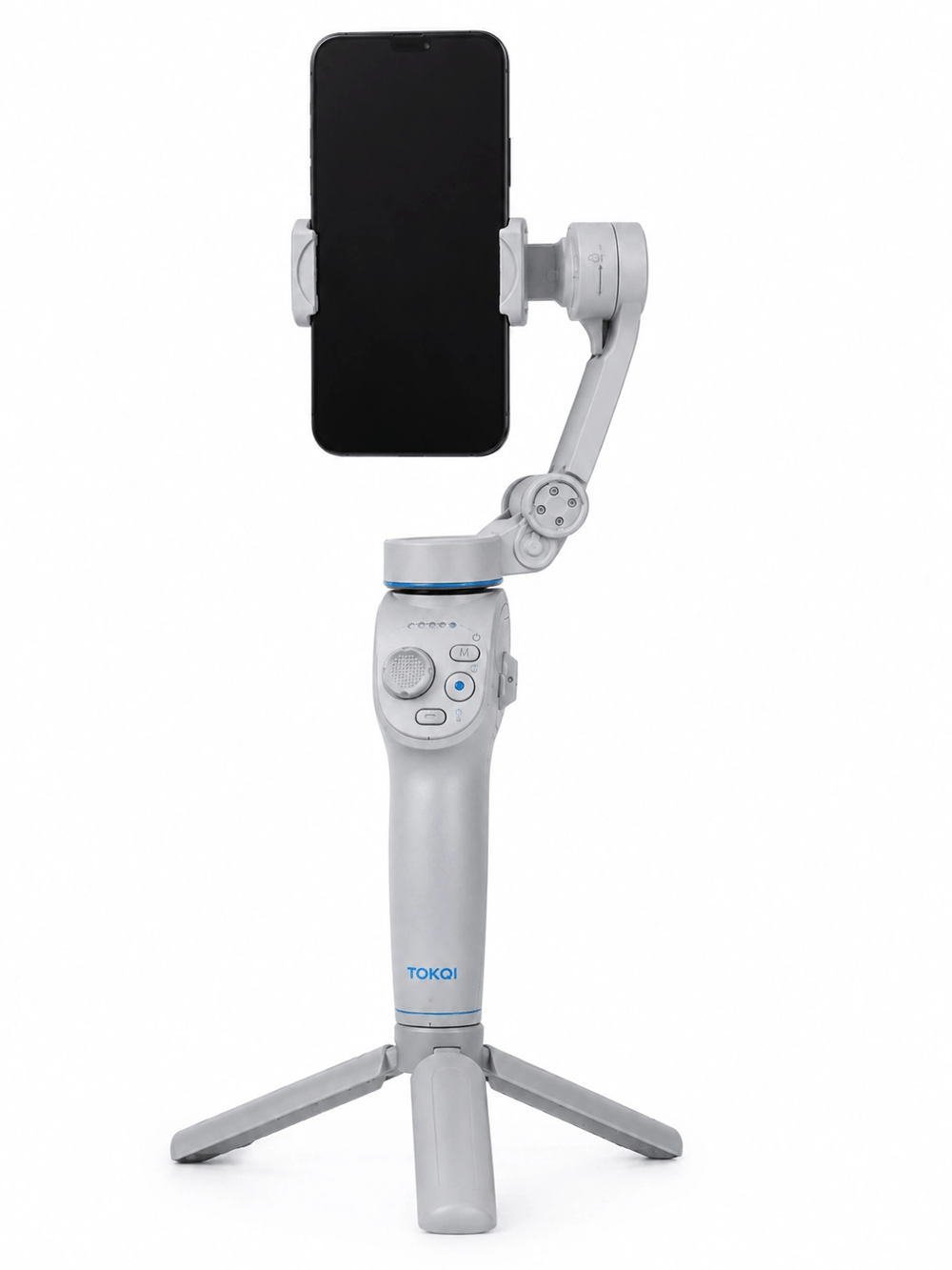 3 Eksen Telefon Gimbal Stabilizer Yapay Zeka Takipli Katlanabilir Dahili Dolgu Işıklı Video Sabitleyici