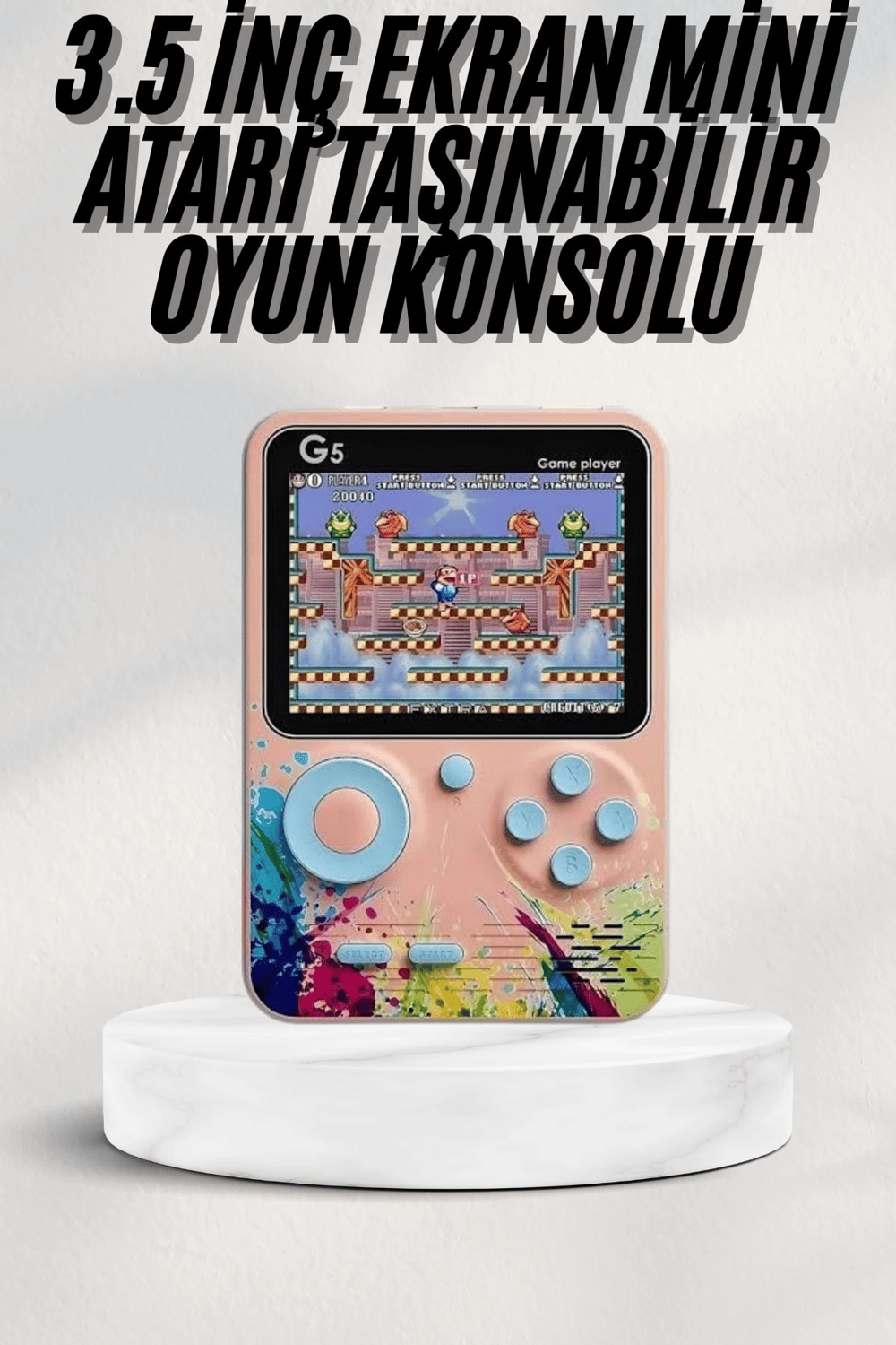 3 İnç Ekran 500 Oyunlu Game Box Mini Taşınabilir Oyun Konsolu
