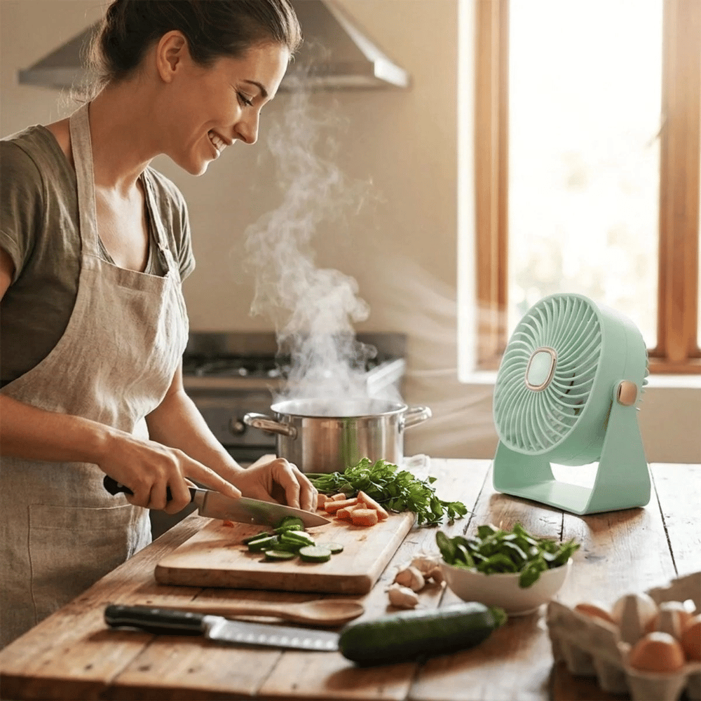 3 Kademeli Masaüstü Fan – Duvara Asılıp Sabitlenebilen Standlı Kaydırmaz Pedli Mini Fan Zb112 Bx40
