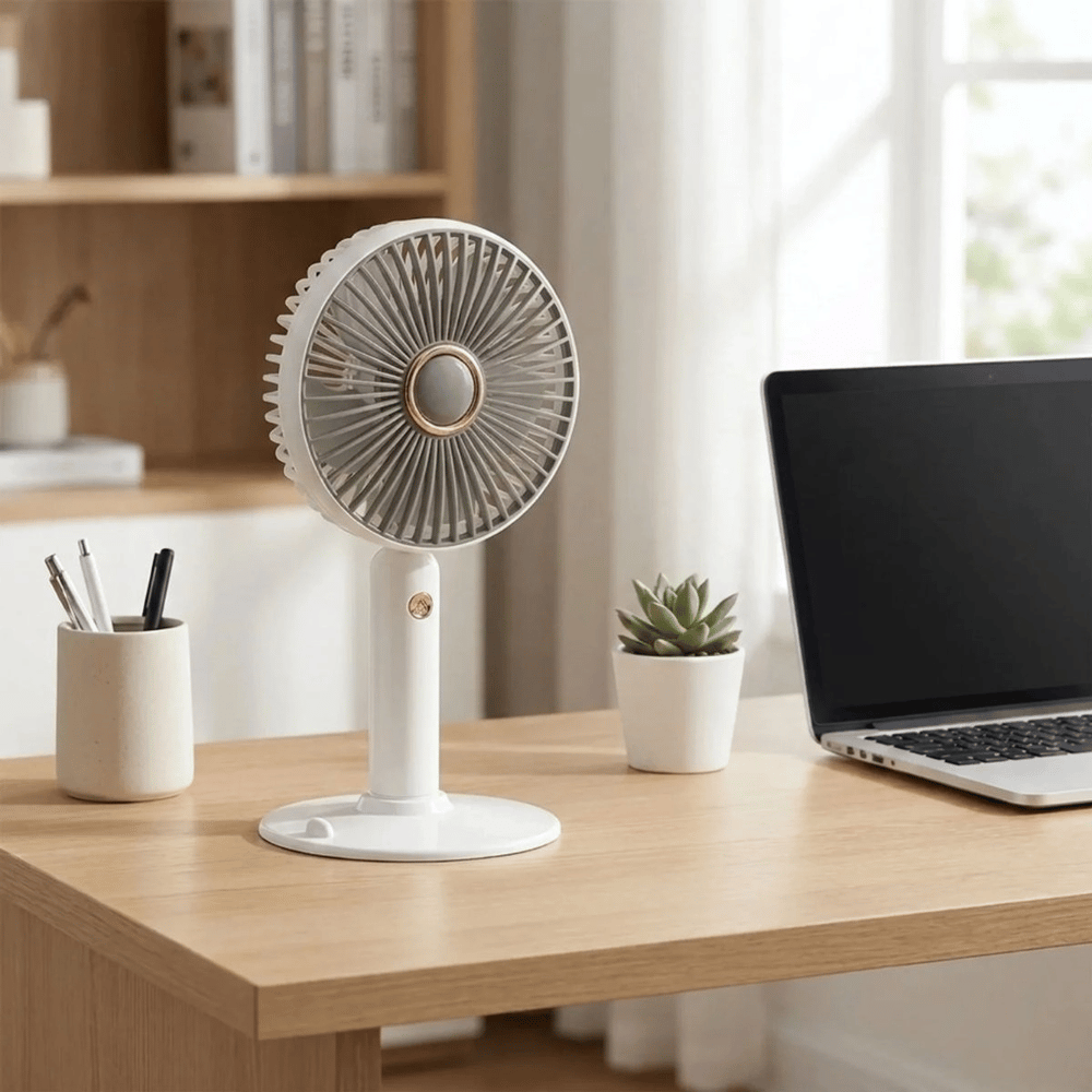 3 Kademeli Masaüstü Fan – Telefon Tutuculu Standlı Taşınabilir Mini Fan Zb161 Bx40