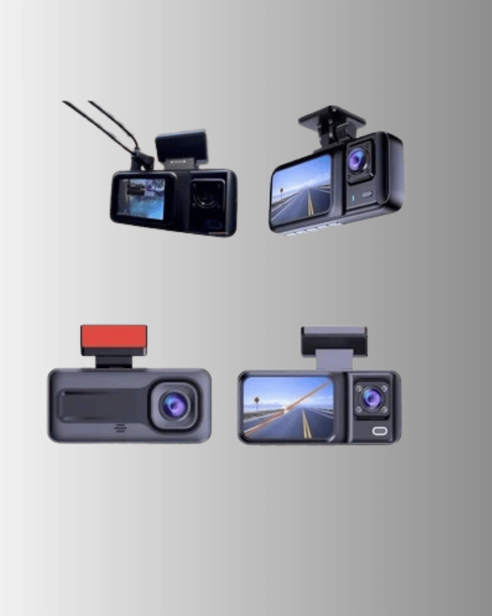 3 Kameralı Araç İçi Kayıt Cihazı 1080P Full HD Gece Görüşlü ve Wi-Fi Bağlantılı