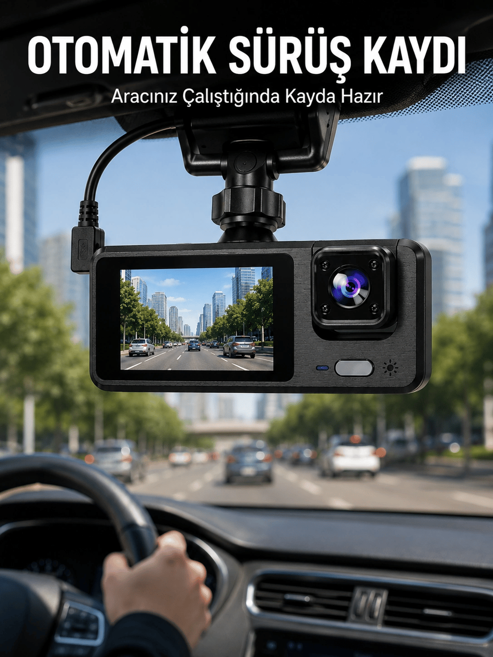 3 Kameralı DVR Araç Kamerası – Tam Güvenlik, Tam Kapsama Yeni Nesil