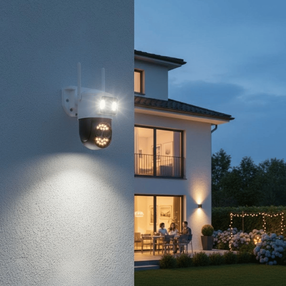 3 Kameralı Kablolu Akıllı Güvenlik Kamerası – 360° Ptz Hareketli, Çift Antenli, Wifi Ip, Gece Görüşlü Dış Mekan Kamera Bx40