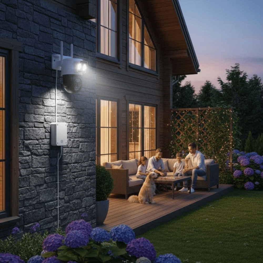 3 Kameralı Kablolu Akıllı Güvenlik Kamerası – 360° Ptz Hareketli, Çift Antenli, Wifi Ip, Gece Görüşlü Dış Mekan Kamera Bx40