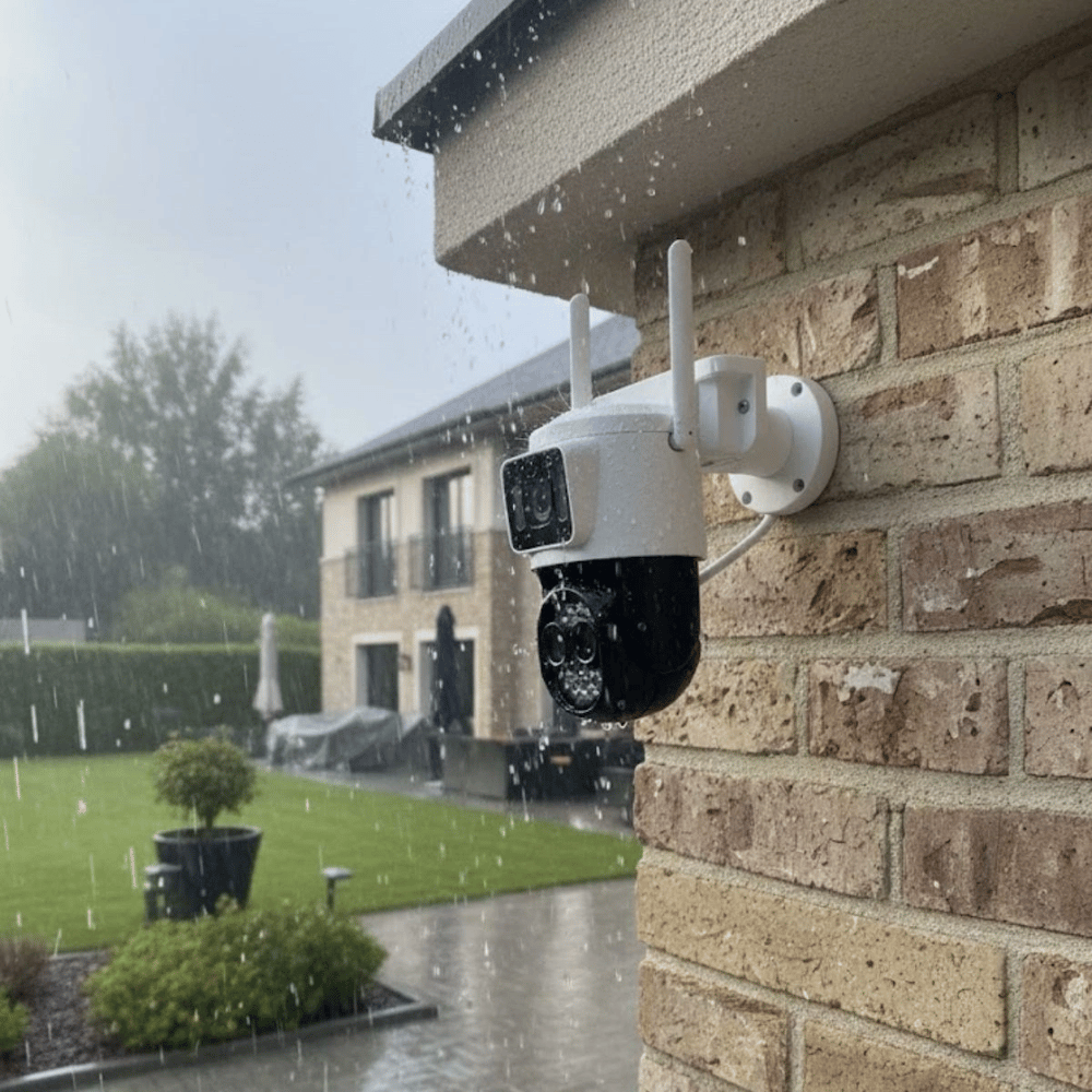 3 Kameralı Kablolu Akıllı Güvenlik Kamerası – 360° Ptz Hareketli, Çift Antenli, Wifi Ip, Gece Görüşlü Dış Mekan Kamera Bx40