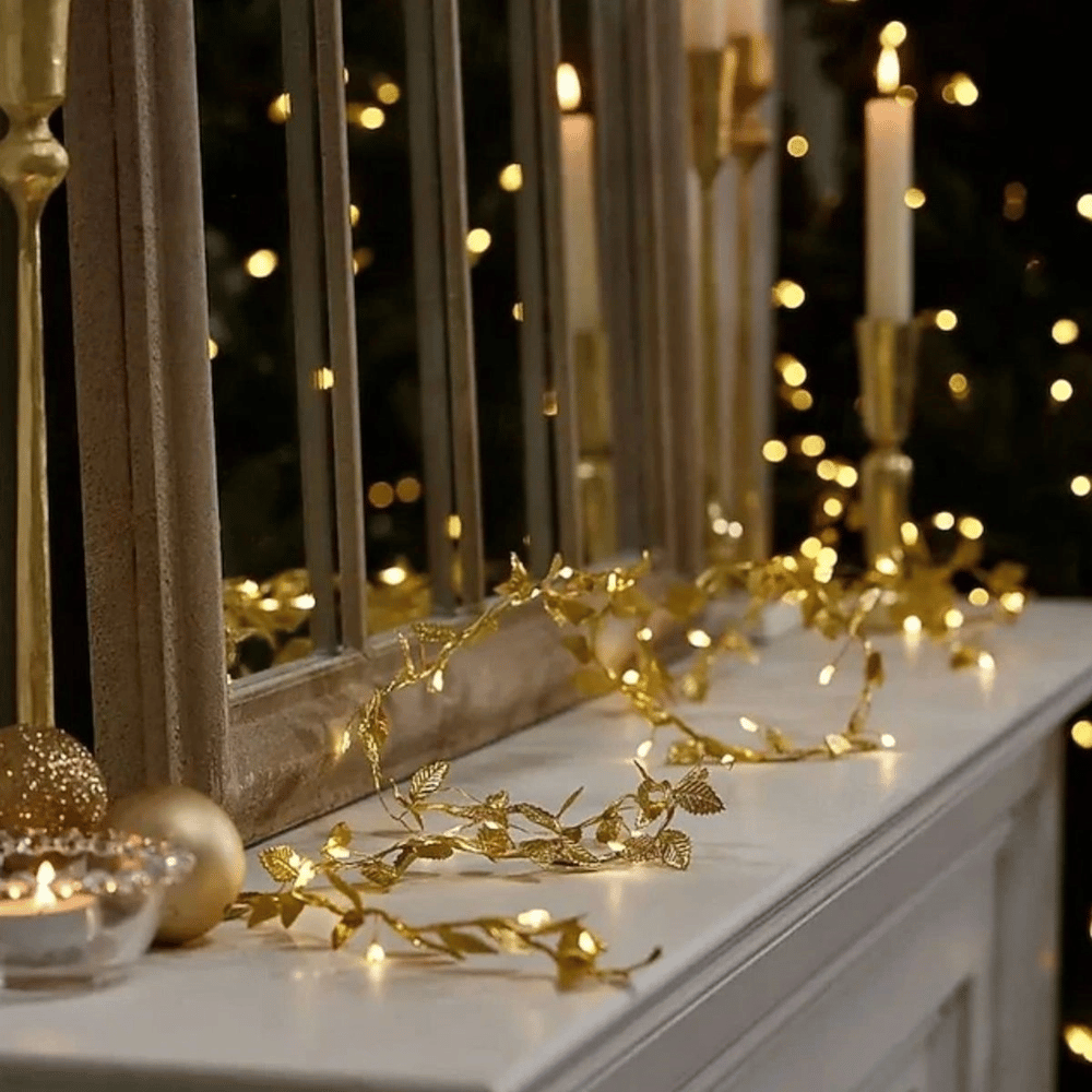 3 Metre Yaldızlı Gold Led Işık – Dekoratif Ortam Ve Yılbaşı Aydınlatması Bx40