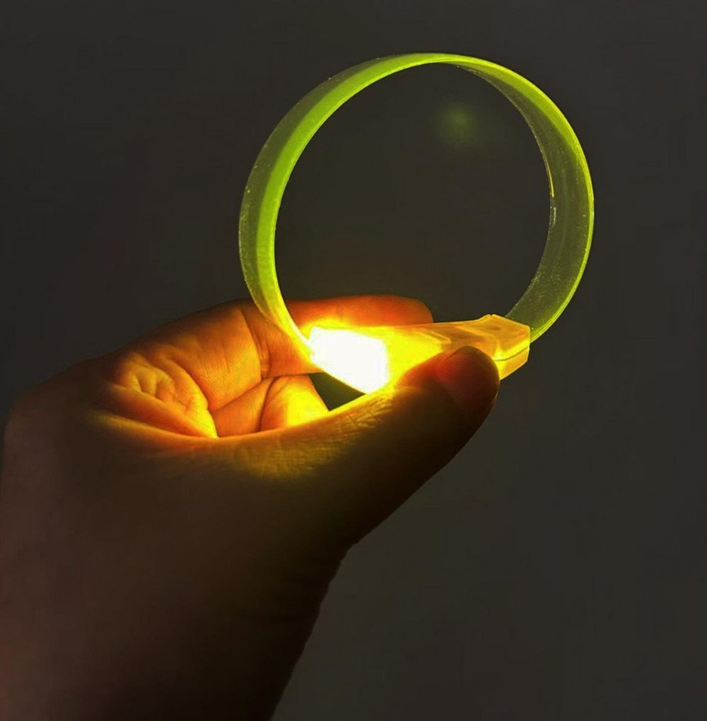 3 Modlu Pilli LED Işıklı Esnek Parti Bilekliği Sarı (3936)