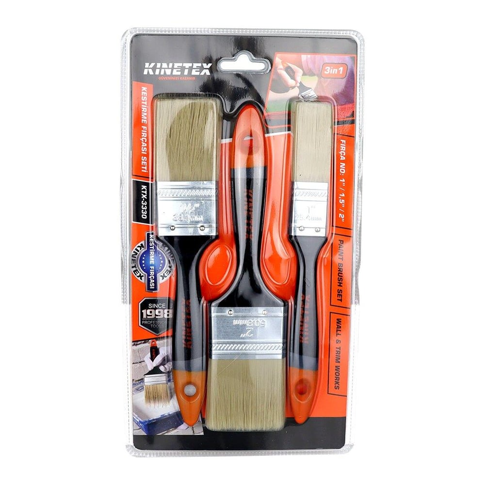3 PCS - NO:1 İNÇ / 1.5 İNÇ / 2 İNÇ  KESTİRME FIRÇA SET (3936)