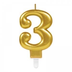 3 Rakam Mum Gold Renk (3936)