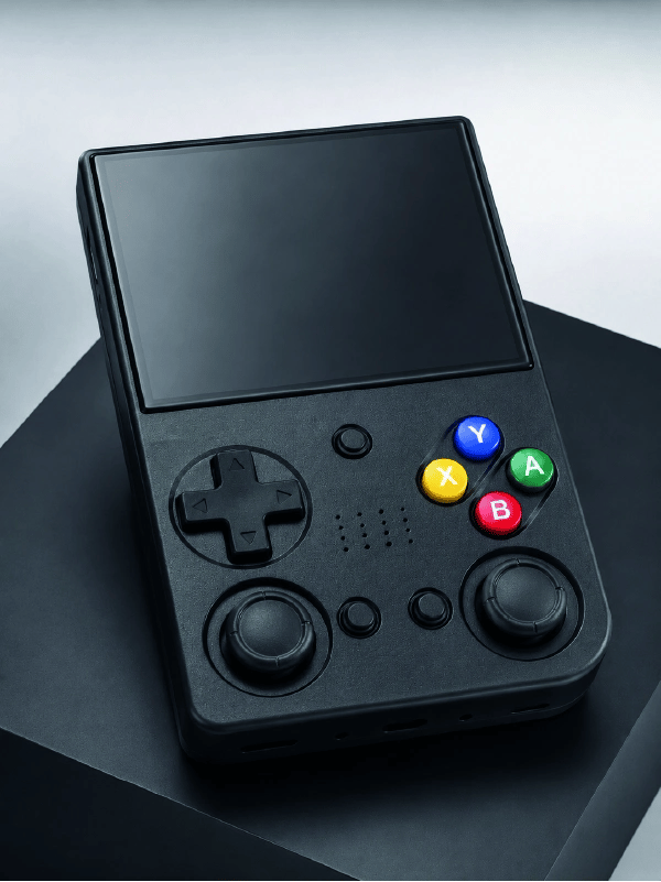 3.5 İnç IPS Ekran Retro Oyun Konsolu 64GB Dahili Hafıza Çift Analog Joystick Taşınabilir El Konsolu