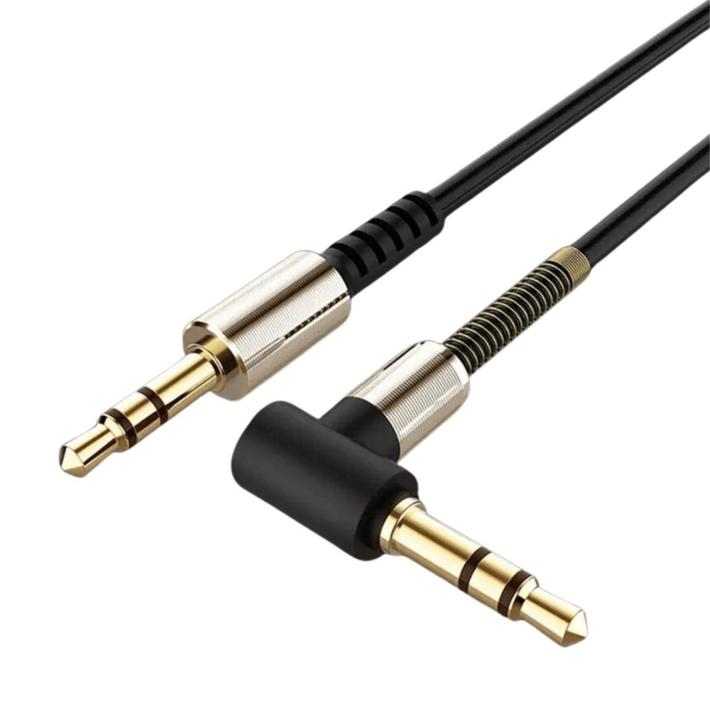 3.5mm Aux Kablosu Jak Erkek Erkek L Tipi 1 Metre Ses Aktarım Kablosu Bx40