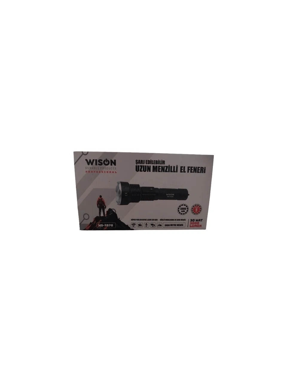 30 Watt 3000 Lümen Uzun Menzilli Fener Ws-7878 Bx40