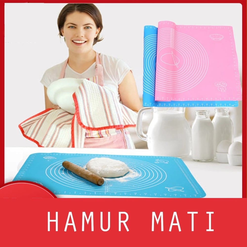 30*40 Cm Hamur Matı Silikon Ölçekli Kullanımı Kolay Hamur Açma Matı Bx40