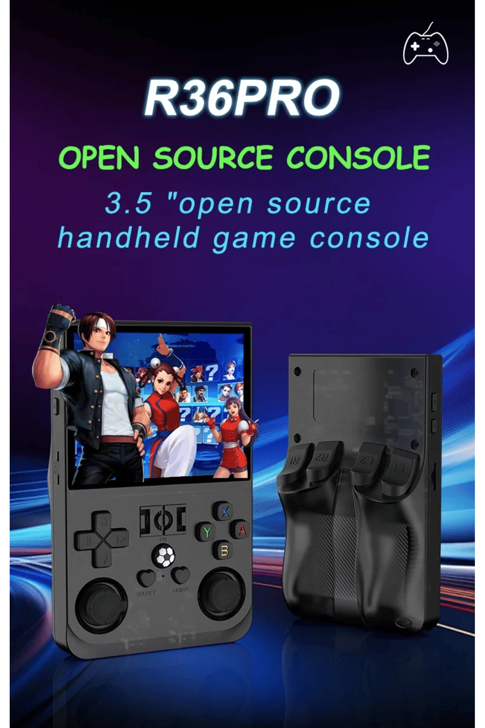 3,5 inç IPS ekranlı mini el oyun konsolu, Linux sistemli, çok renkli, bluetooth yok
