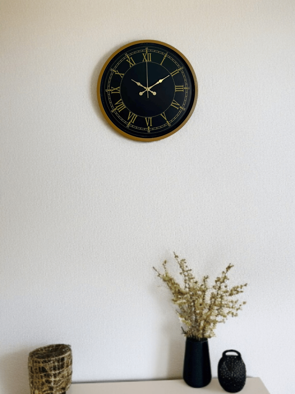 36 Cm Kahverengi Gold Roma Rakamlı Duvar Saati