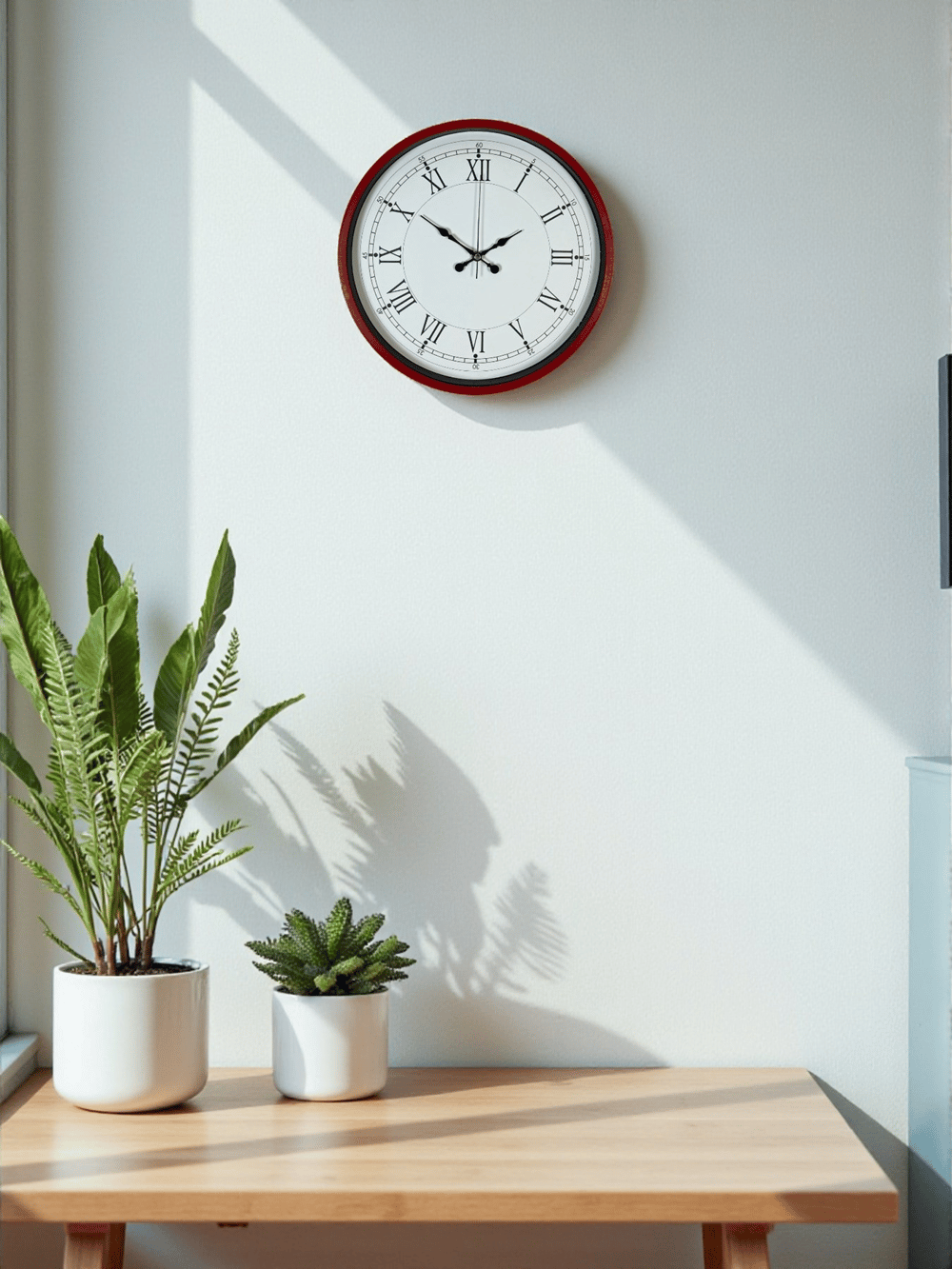 36 Cm Kırmızı Roma Rakamlı Duvar Saati