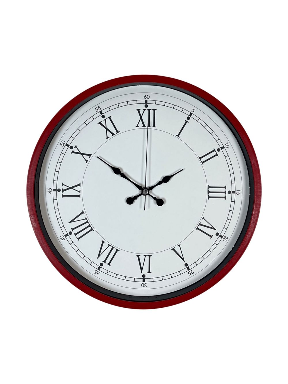 36 Cm Kırmızı Roma Rakamlı Duvar Saati