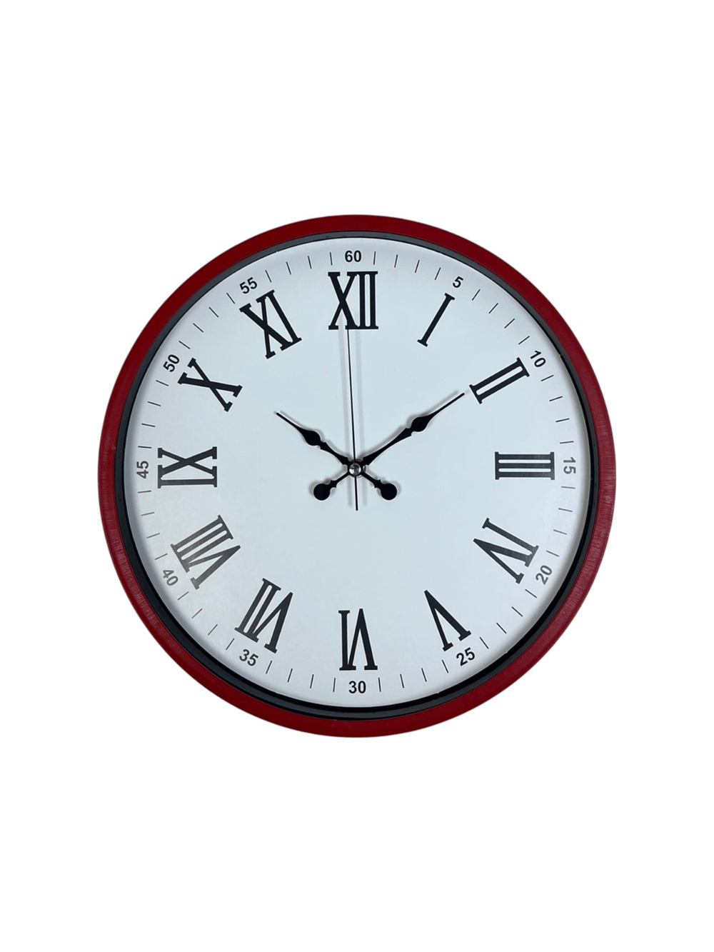 36 Cm Kırmızı Roma Rakamlı Duvar Saati
