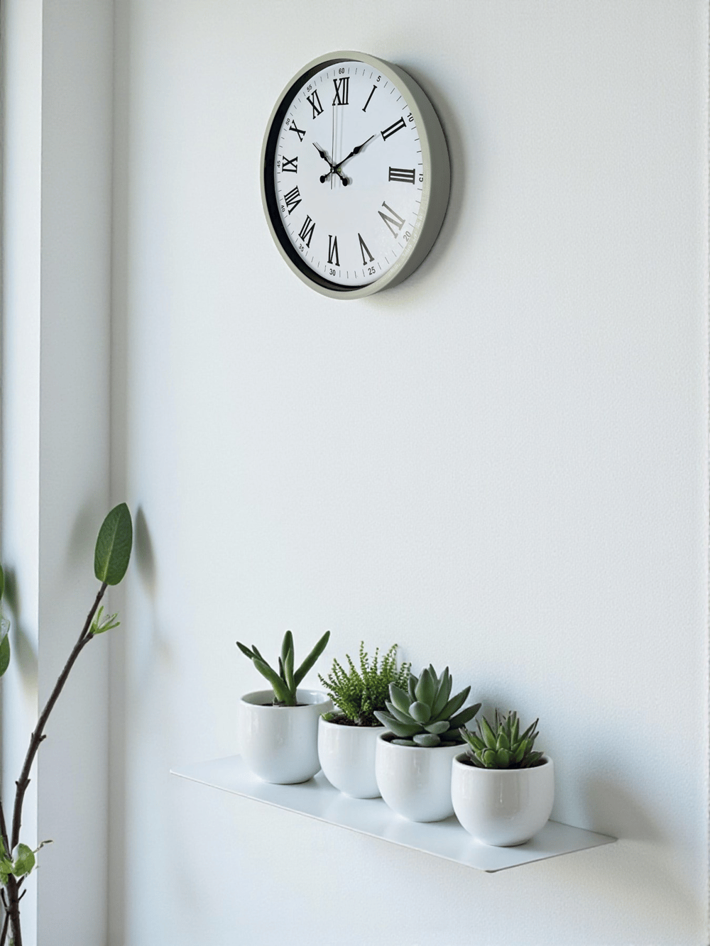 36 Cm Krem Roma Rakamlı Duvar Saati