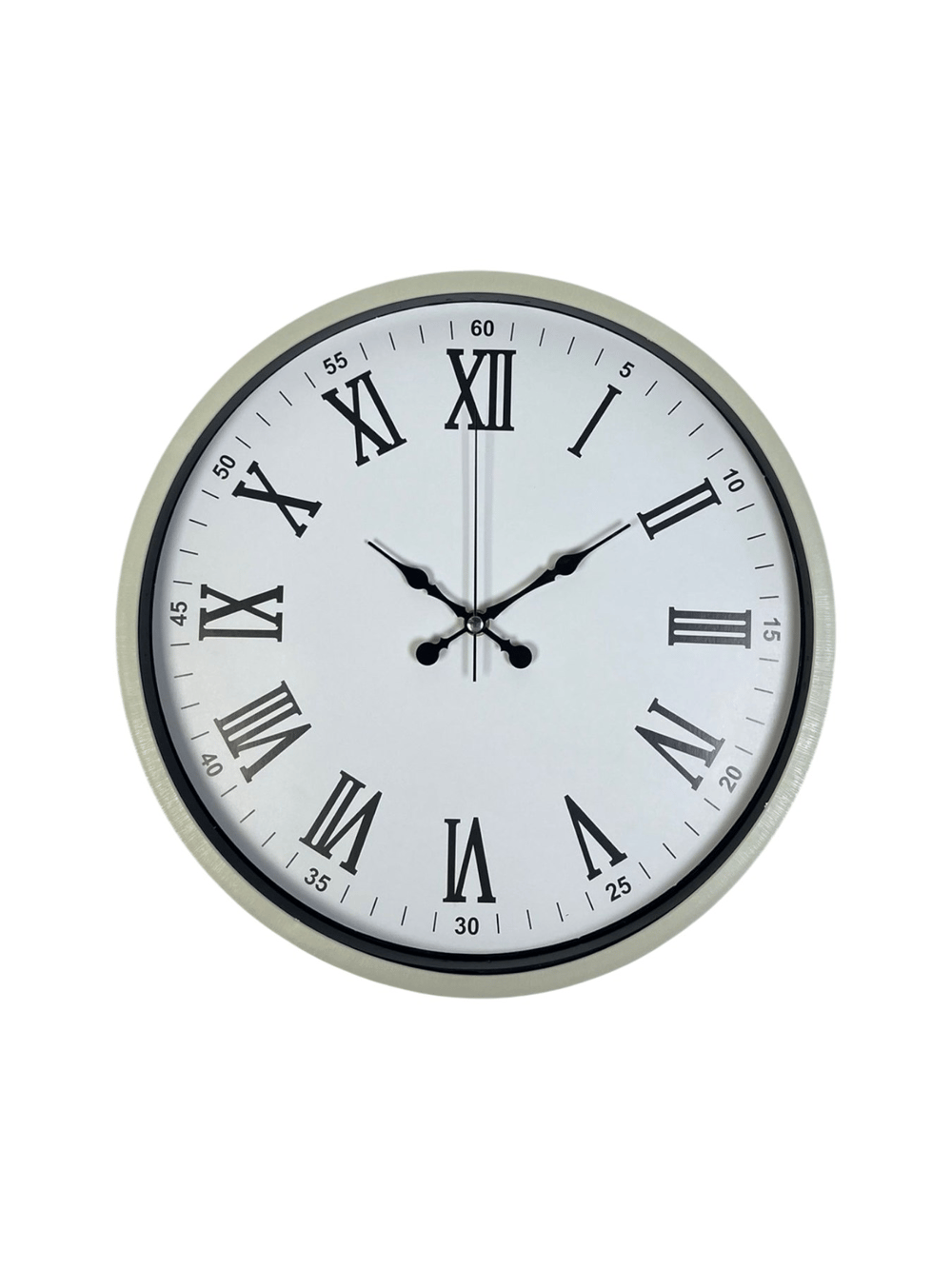 36 Cm Krem Roma Rakamlı Duvar Saati